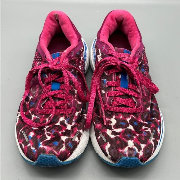 Brooks Adrenaline GTS 22 Running Shoes Women's Size 8.5 Pink Leopard - Picture 3 of 8